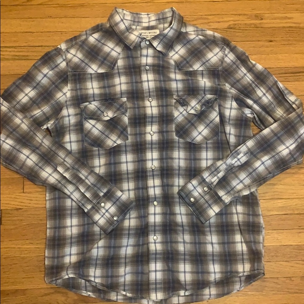 Aeropostale button down plaid shirt L